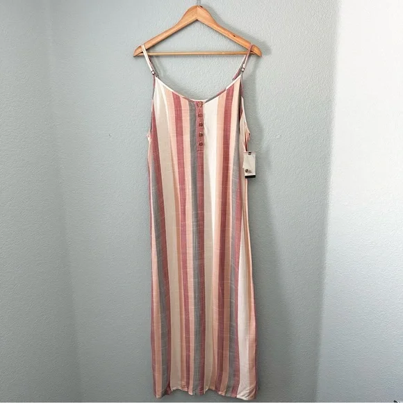 RipCurl Drifter Stripe Maxi Dress Size XL - Picture 3 of 7